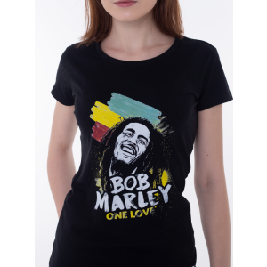 Dámske tričko čierne BOB MARLEY