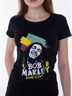 Dámske tričko čierne BOB MARLEY